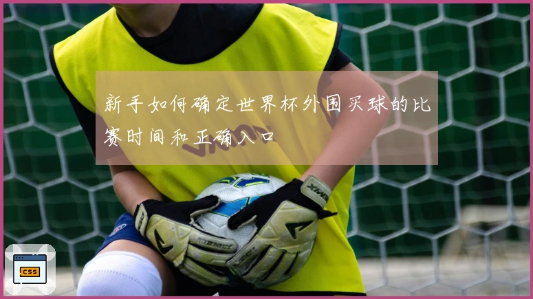 新手如何确定世界杯外围买球的比赛时间和正确入口